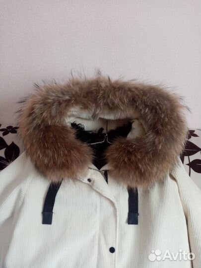 Парка женская с натуральным мехом зимняя 48 50