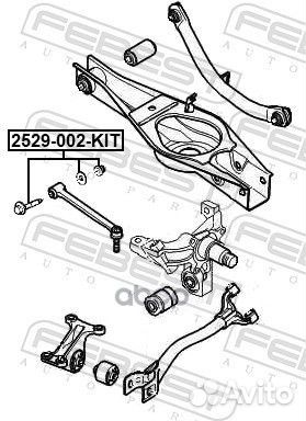 Болт эксцентрик peugeot 406 2529-002-KIT Febest