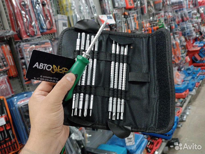 Набор отвёрток 11 пр Torx, Hex, крест, шлиц