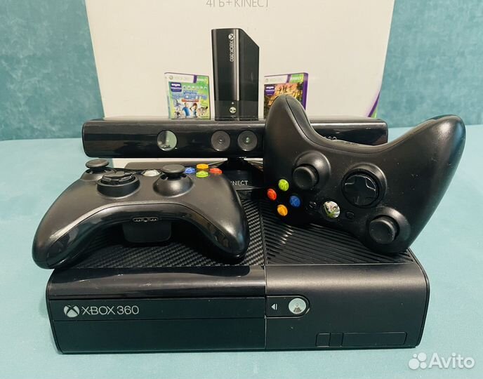 Xbox 360 E freeboot 2 геймпада kinnect