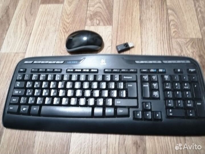 Комплект (клавиатура+мышь) беспроводной, черный