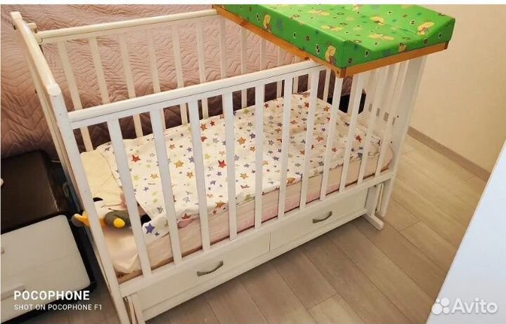 Детская кроватка+матрас