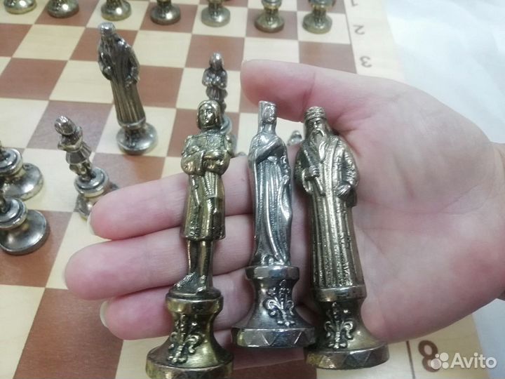 Шахматы подарочные Фигуры бронза Manopoulos Греция