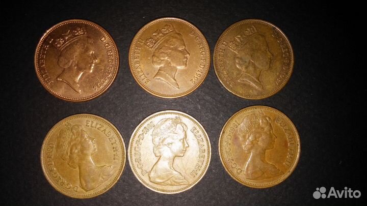 Монеты Великобритании пенни и пенсы