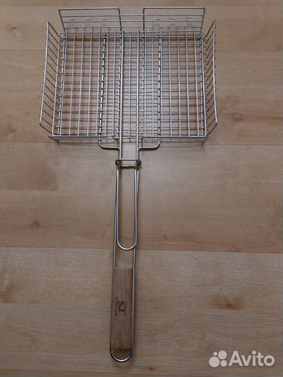 Решётка для гриля 31х26х5 см., ручка 37 см