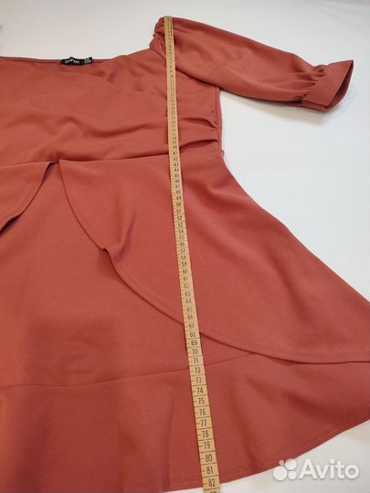 Платье с запахом Boohoo 54 короткое большое