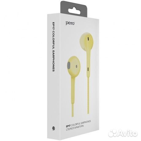 Наушники pero EP17 желтая