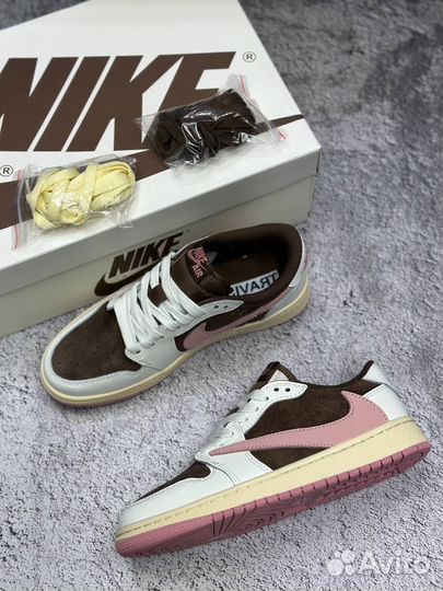 Кроссовки Nike air jordan 1 low x Travis Scott