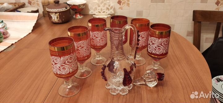 Фужеры цветное стекло СССР