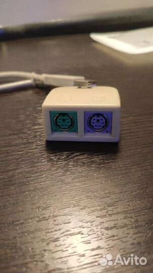Адаптер USB A-2xPS/2