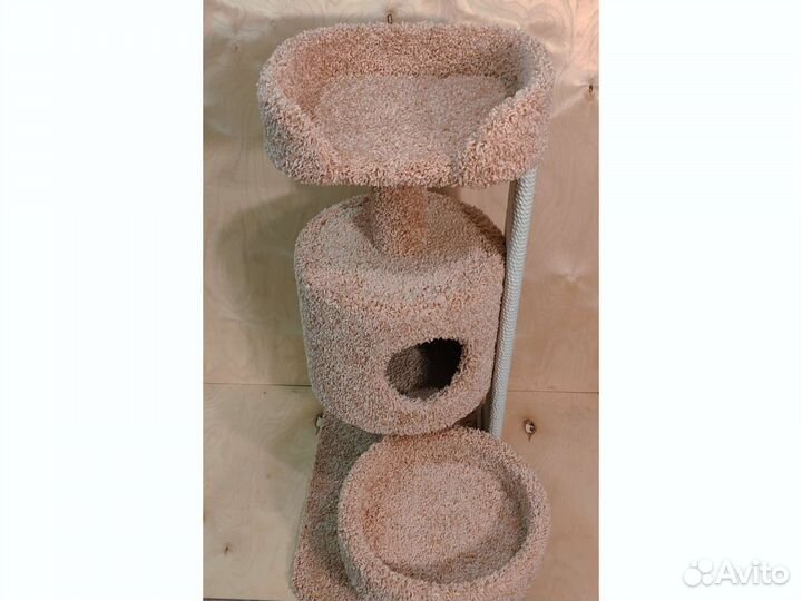 Домик - когтеточка трехуровневый