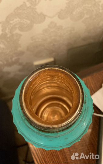 Термос со стеклянной колбой пластмассовый