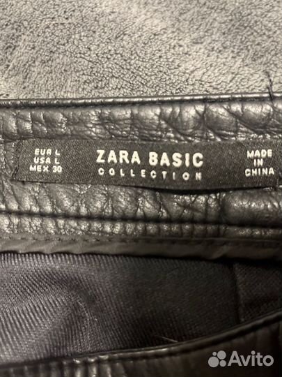 Кожаная юбка zara