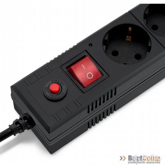 Фильтр сетевой Buro BU-SP5 USB 2A-B 5м (6 розеток) черный (коробка)