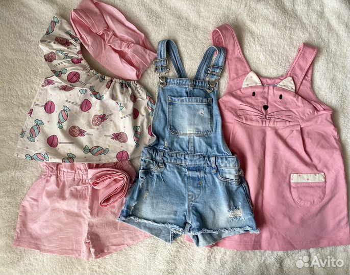Летние вещи на девочку 110