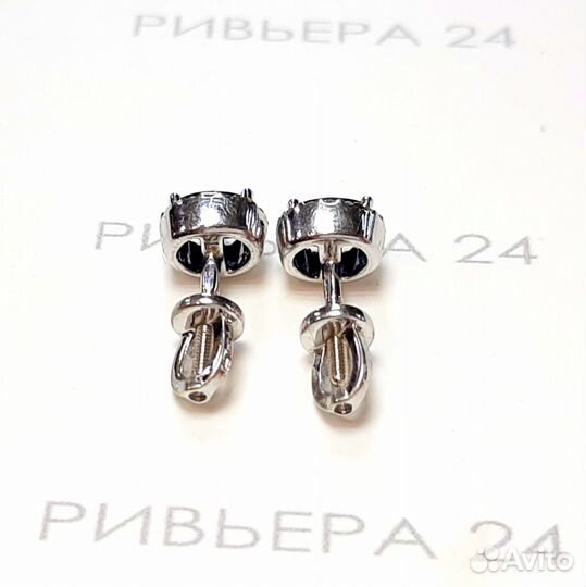 Золотые серьги с бриллиантами 585 пробы 1.99 грамм