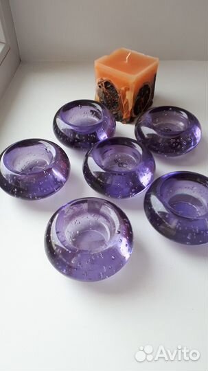 Стеклянные Подсвечник Икеа IKEA 6 штук