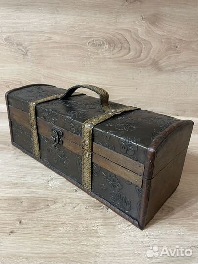 Деревянная шкатулка/ящик под вино,разм 34*13*13