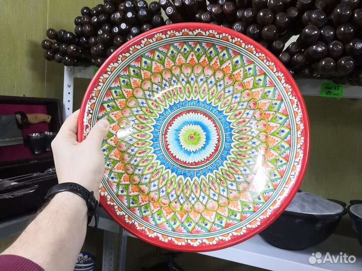 Тарелка-ляган 34 см красная