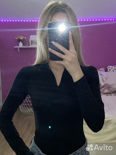 Боди женское черное