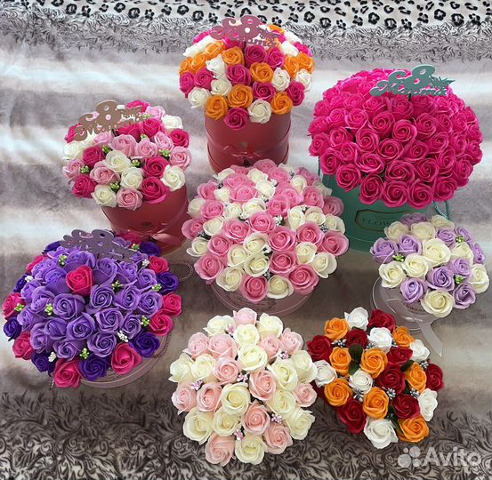 Букет из мыльных роз