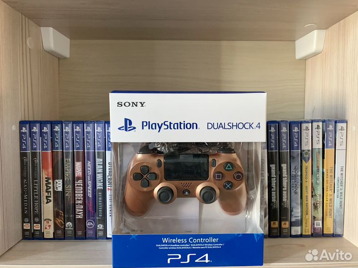 Геймпад Replica PS4 v2 PlayStation Cooper Gold/Мед