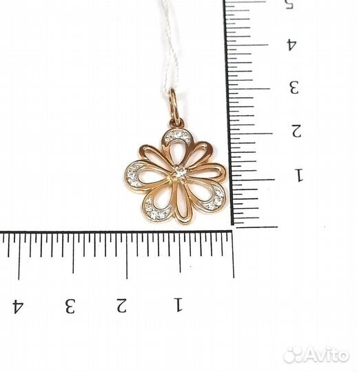 Подвеска с синтетическим камнем Золото