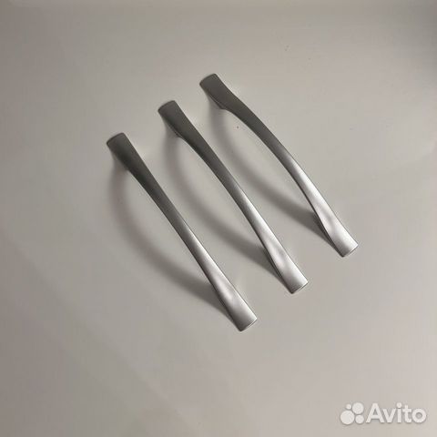 Ручка-скоба мебельная - 128 мм матовый хром