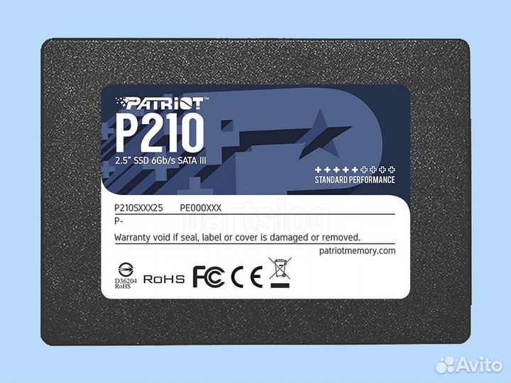 SSD накопитель Patriot P210 512 гб 2.5