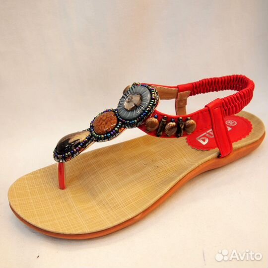 Босоножки с камнями чешское стекло размер 38/39