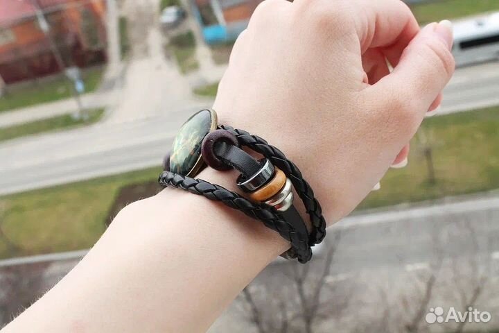 Браслет кожаный мужской/унисекс