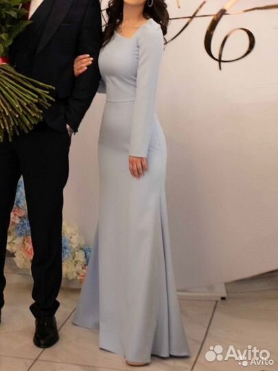 Небесно голубое платье xs