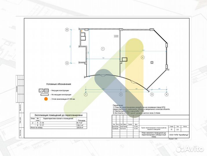 Проект перепланировки нежилых помещений