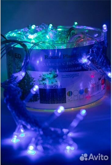 Гирлянда штора роса сетка звёзды