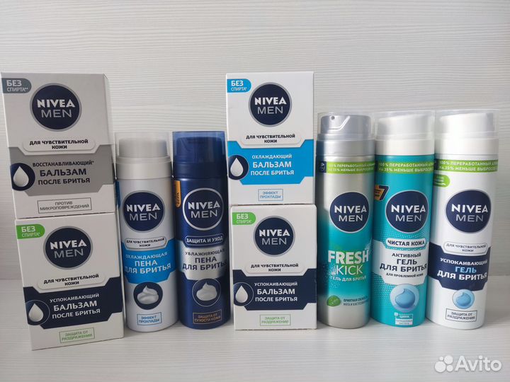 Гель для бритья Loreal Men Expert,Nivea