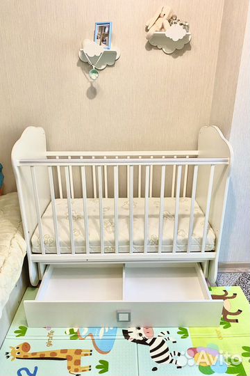 Детская кроватка с ящиком