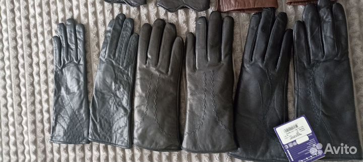 Перчатки женские кожаные 7- 7.5 размер