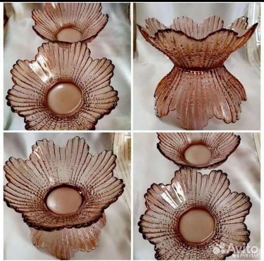 Посуда, карамельное стекло. Винтаж