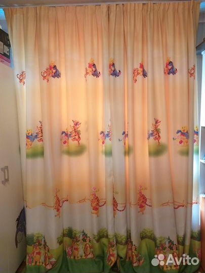 Шторы в детскую (тюль+портьеры)