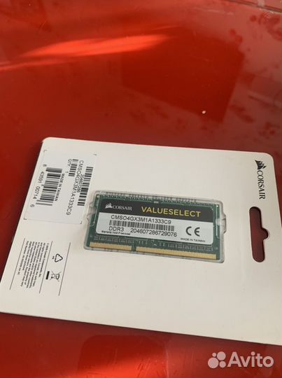 Модуль памяти Corsair cmso4gx3m1a1333c9 DDR3 - 4гб