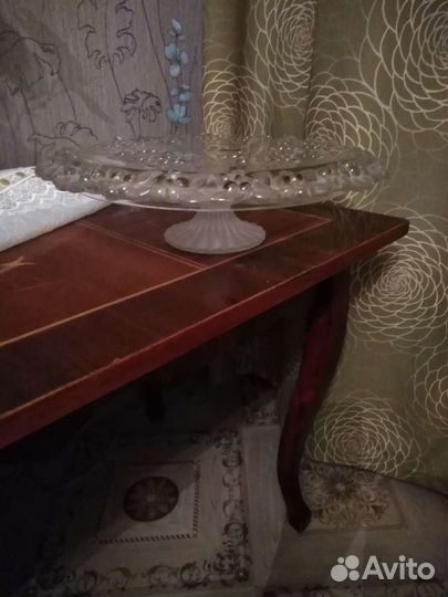 Подставка для тортов хрустальная