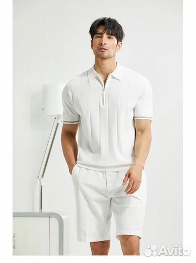 Luxe Поло мужское Old money белое