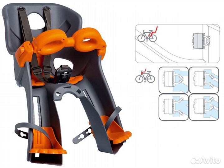 Велокресло детское Bellelli Freccia B-Fix