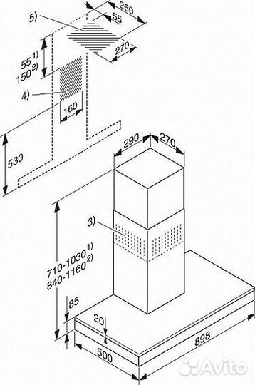 Вытяжка miele DA6690W hvbr коричневый гавана