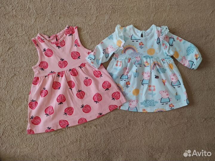 Пакет фирменных вещей для девочки 62 68 74 см