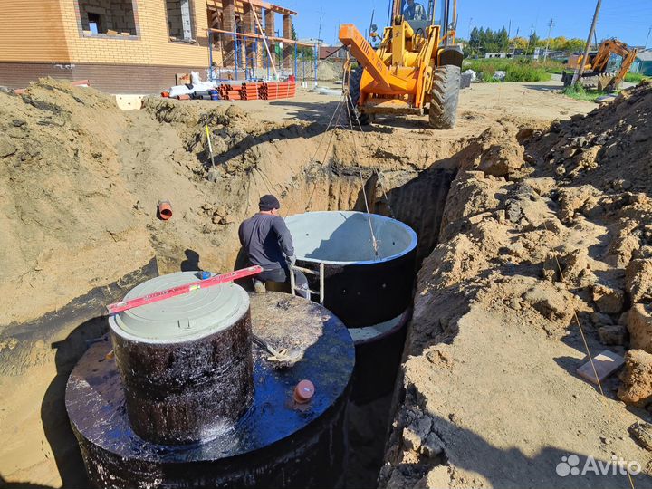 Установка септиков. Канализация под ключ