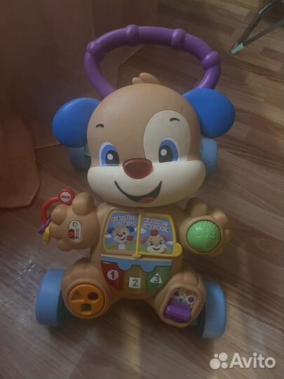 Машинка каталка толокар с ручкой