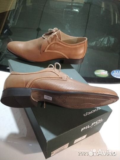 Туфли мужские летние натуральная кожаPilPol Польша