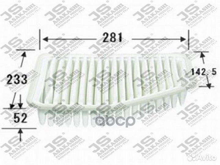 Фильтр воздушный A1008 JS Asakashi