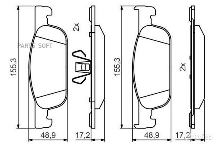 Bosch 0986495424 Колодки тормозные дисковые перед